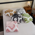 Zyra Double Layer Geometric Throw Blanket