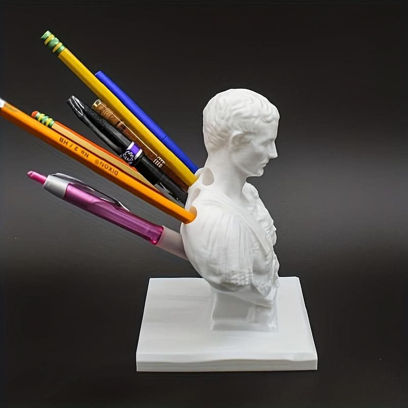 Julius Caesar Desk Pen Holder Vintage History Office Accessory