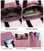 Large Capacity Water Repellent Multi Pocket Nylon Shoulder Bag
