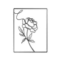 Abstract Minimalist Rose Flower Iron Wall Decor