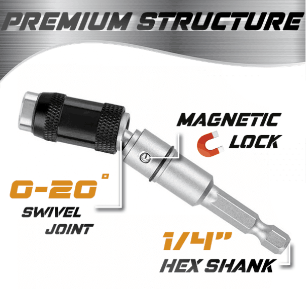 Magnetic swivel bit holder