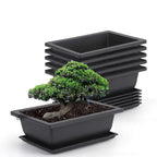 Rectangular Flower Planter with Saucer for Balcony