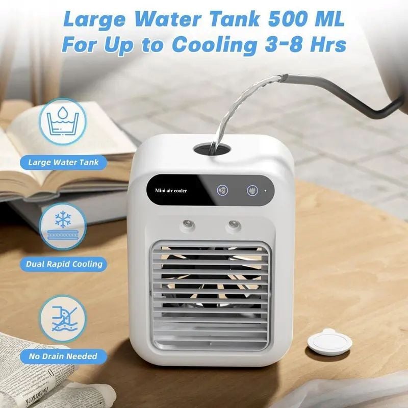 Portable 3-In-1 Cooling Fan with 2-Speed Mist