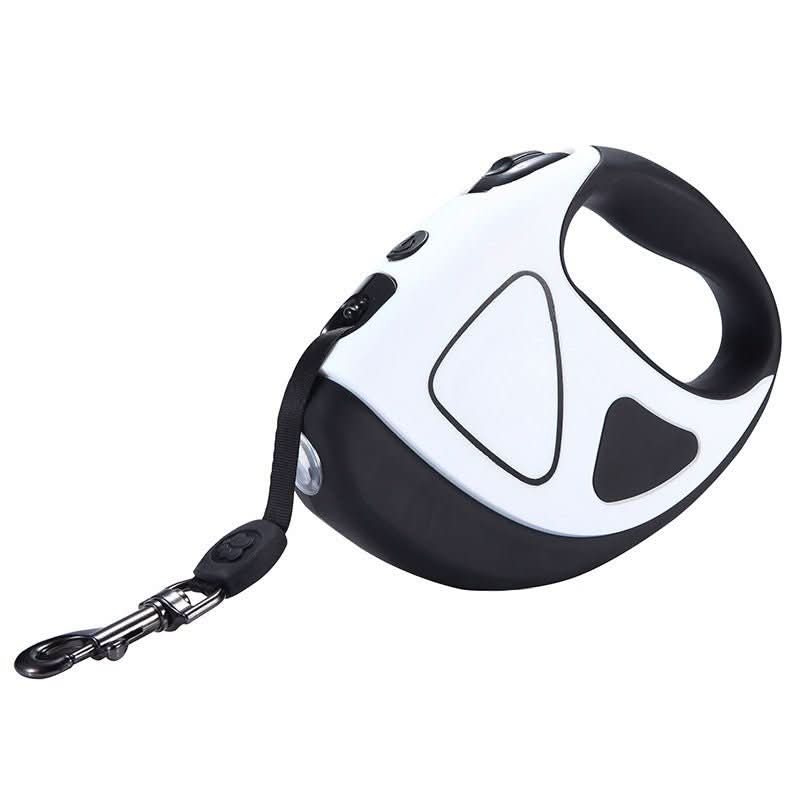 BRIGHTLEASH – LED dog leash with reflectors & retraction mechanism for safe walks