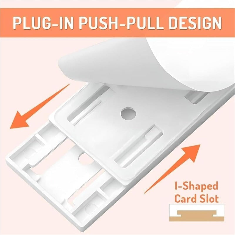 Adhesive Power Strip Mounts | No-Drill Wall & Desk Organizer with Slide Rail