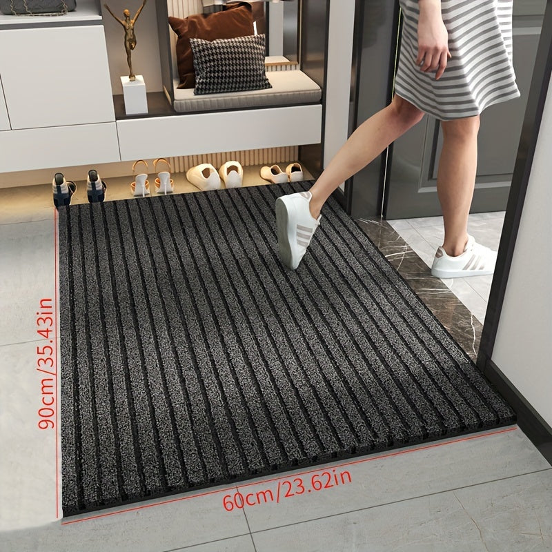 All-Season Weatherproof Doormat – Abrasion-Resistant Striped Doormat, Non-Slip, Stain and Fade Resistant, Low Profile Mat for Indoor and Outdoor