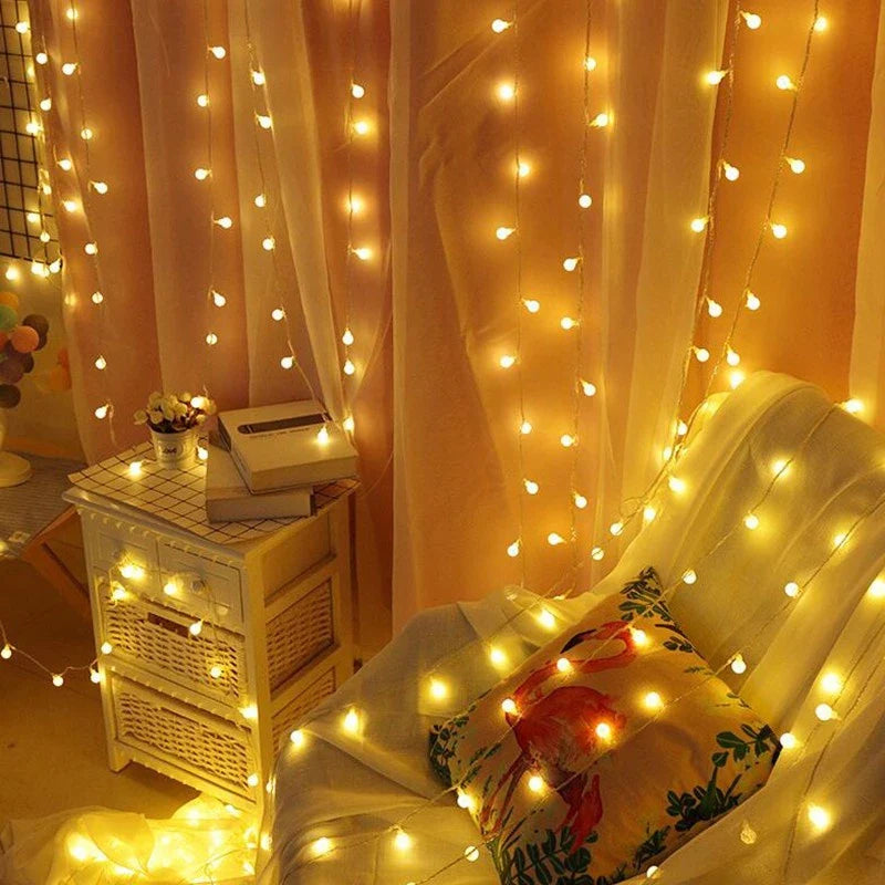 Solar LED String Lights with Automatic On/Off and Weather-Resistant Outdoor Design