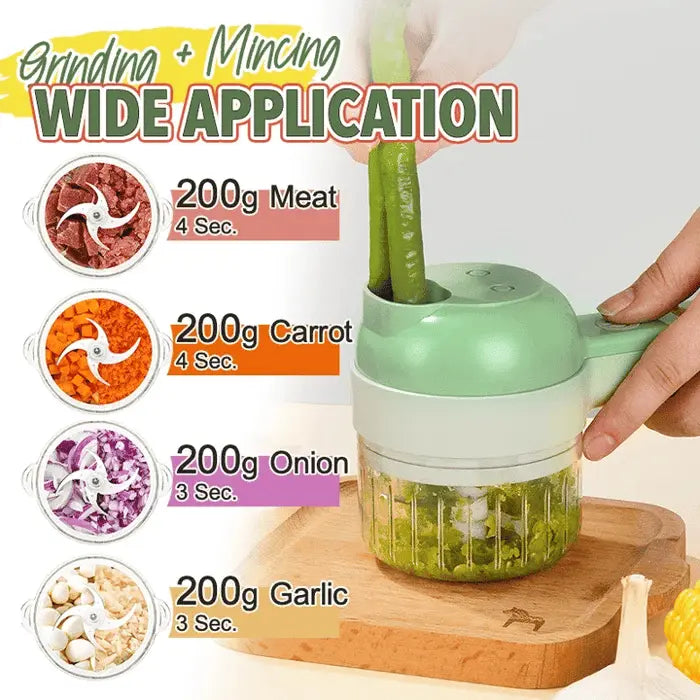 4-in-1 Electric Kitchen Package includes chopper and cutting tool
