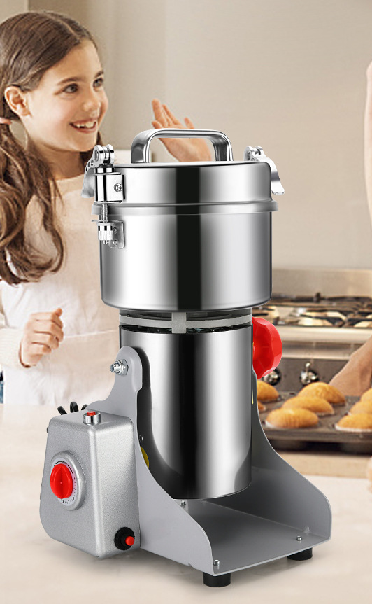 Versatile Commercial-Grade Electric Grain Mill Grinder for Spices, Herbs, and Cereals