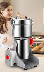 Versatile Commercial-Grade Electric Grain Mill Grinder for Spices, Herbs, and Cereals