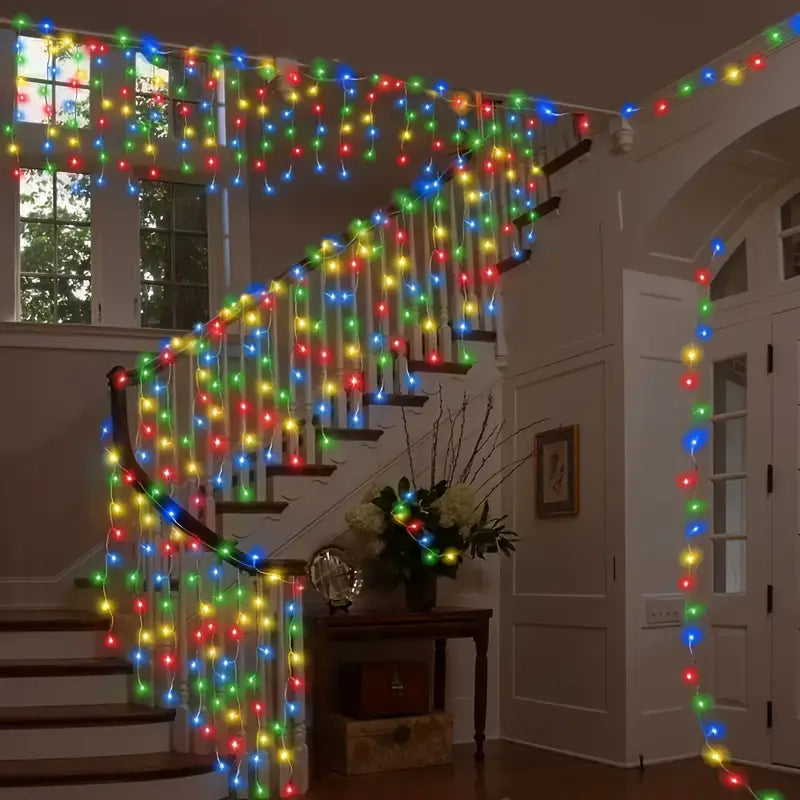 LED Starry Sky Icicle Light String – Decorative Light Curtains for Christmas and Garden