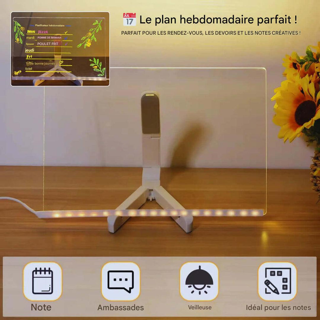 Kiddli LED Drawing Board – Reusable Writing Board with Light Pen