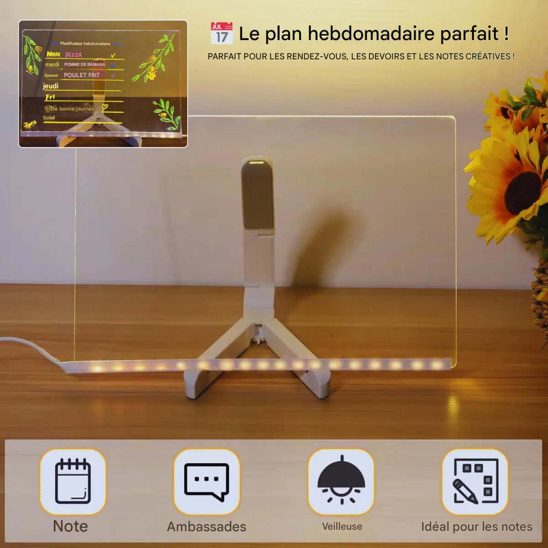 Kiddli LED Drawing Board – Reusable Writing Board with Light Pen