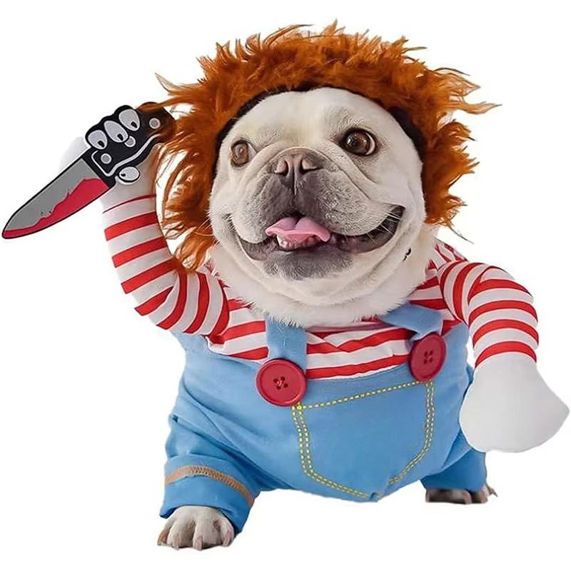Chucky-Inspired Pet Costume for Dogs and Cats