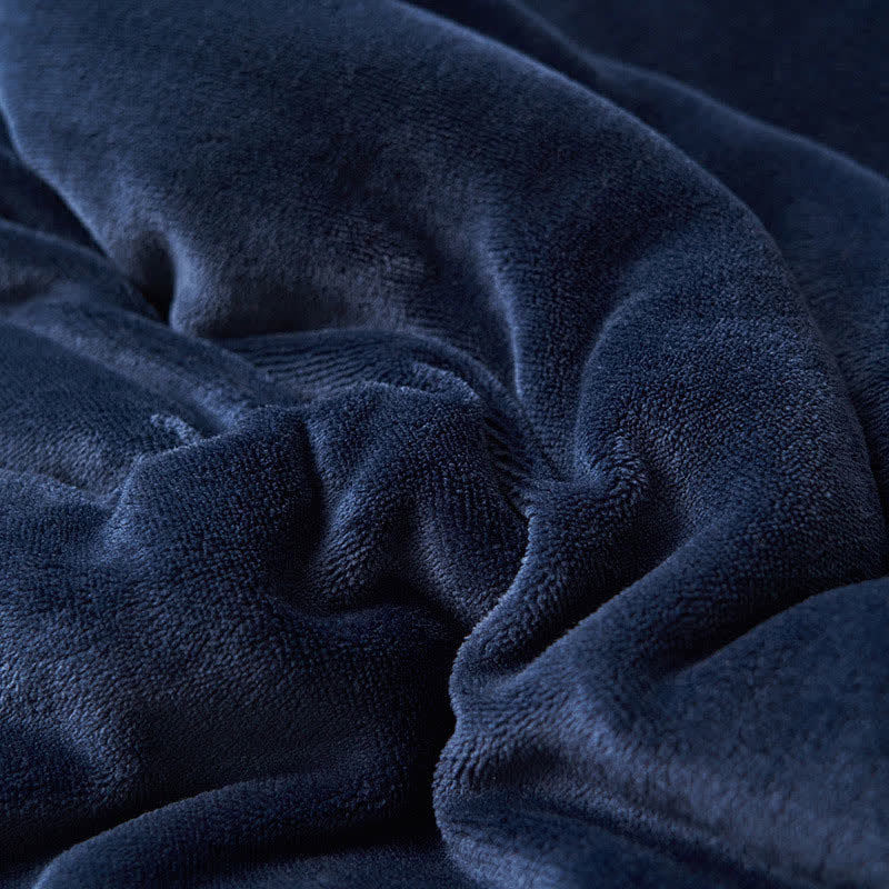 Solid thick double-sided velvet cube blanket