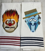 Heat Miser Snow Miser Christmas Towel