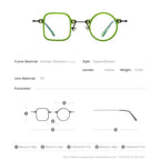 Irregular Shape Geeky Titanium Eyeglasses