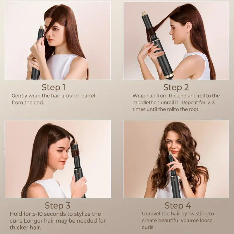 ProStyler 5-in-1 Hair Styling Set - Hair Dryer, Curling Iron and Straightening Brush