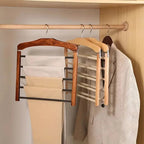 Multi-Bar Wooden Clothes Hanger with Premium Finish