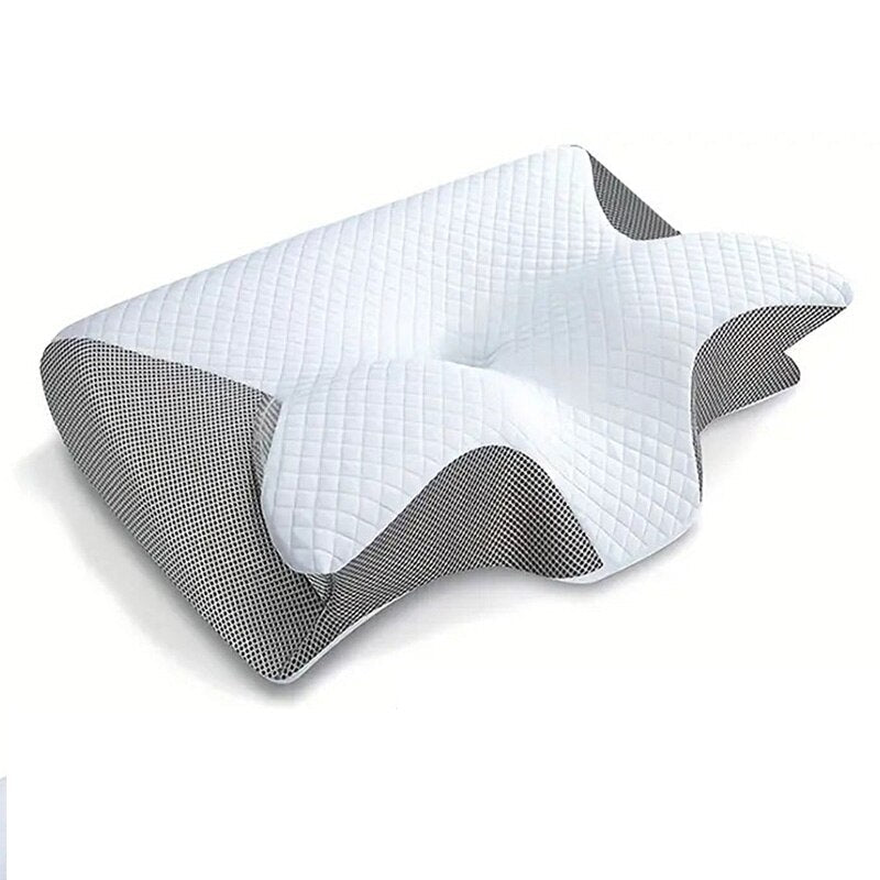 SleepEase Butterfly Memory Foam Pillow – Ergonomic Support for Side and Back Sleepers
