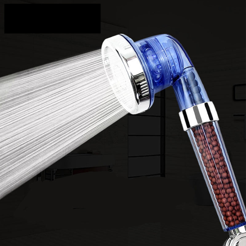 Pressure washing shower with negative ions