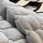 Modern Soft Throw Blanket with Square Texture – Stylish Fluffy Bed & Sofa Cover
