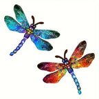 1/2 piece vibrant dragonfly wall art made of metal – artistic outdoor decoration for gardens, homes, and events – durable, versatile, and eye-catching – a perfect gift idea for any occasion