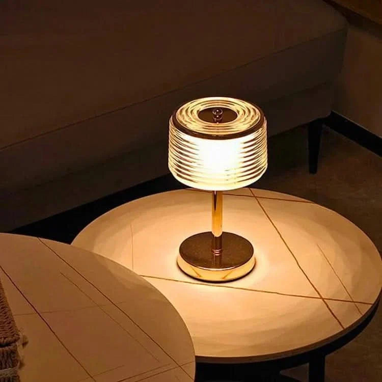 LED Ring Table Lamp with Multi-Layer Shade