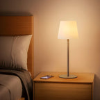 Wireless rechargeable lamp with adjustable warm lighting