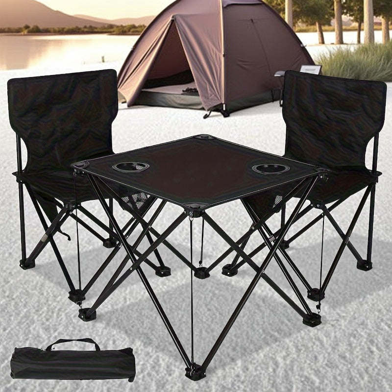 Foldable Garden Seating Group Campafleur | 2 Chairs & 1 Table | Floral Pattern | Portable & Weatherproof