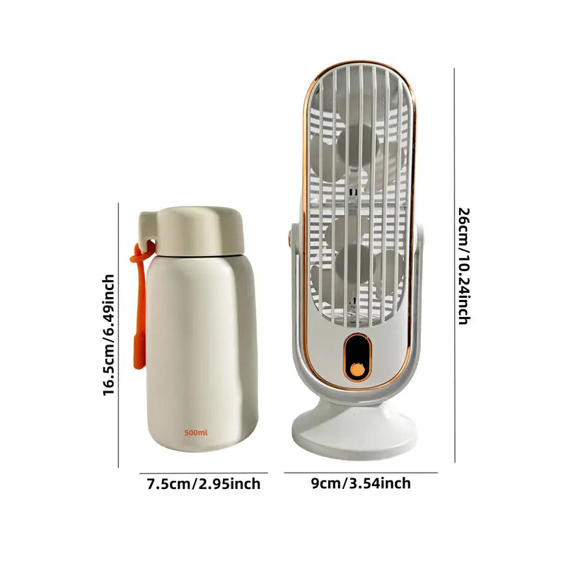 Portable Mini Air Conditioner with USB Charging – 5 Speeds & 720° Rotation