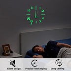 Luminous Frameless 3D Wall Clock