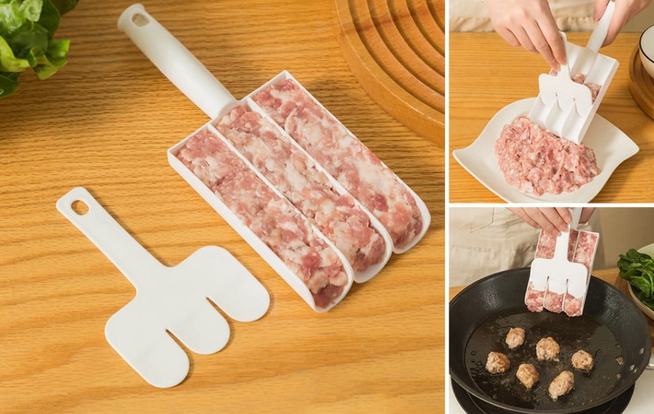 ‍Creative kitchen triple meatball machine