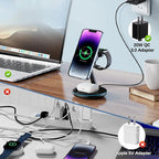 Folding magnetic 3-in-1 wireless charger