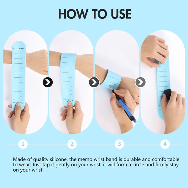 Reusable Erasable To Do List Silicone Wristband