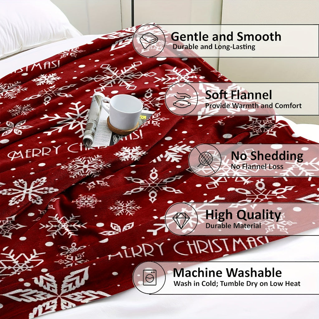 FestiveSnuggle - Luxury Christmas Fleece Blanket for the Holidays