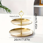 SteelTower - Elegant Triple Serving Plate for Parties