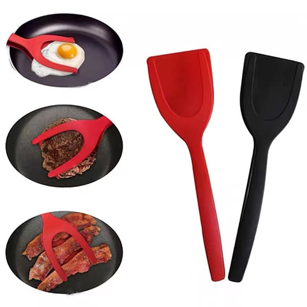 2-in-1 Tongs Handle and Elasticity Spatula