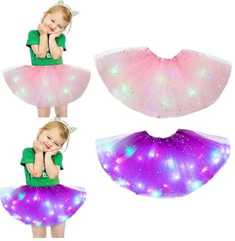 Bright LED Tulle Skirt for Kids – Colorful, Magical Light Effect