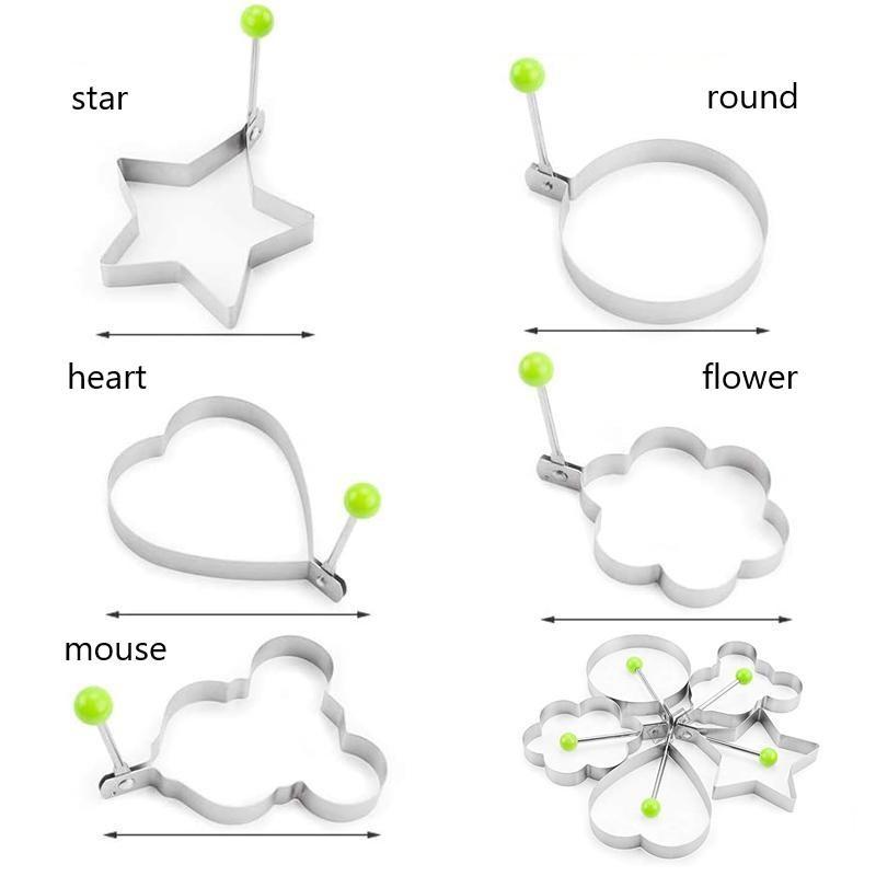 Stainless steel frying egg molds