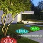 Solar Garden Lamp with Color Change – LED Garden Lighting for Outdoor Use with Flower Pattern