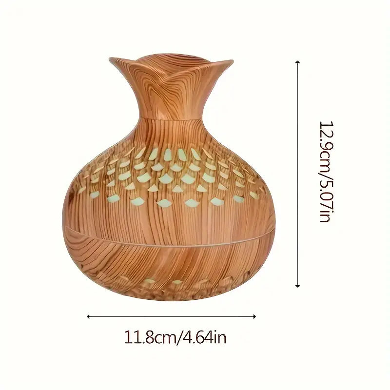 Aromatherapy air humidifier with LED – Diffuser in wood look & night light