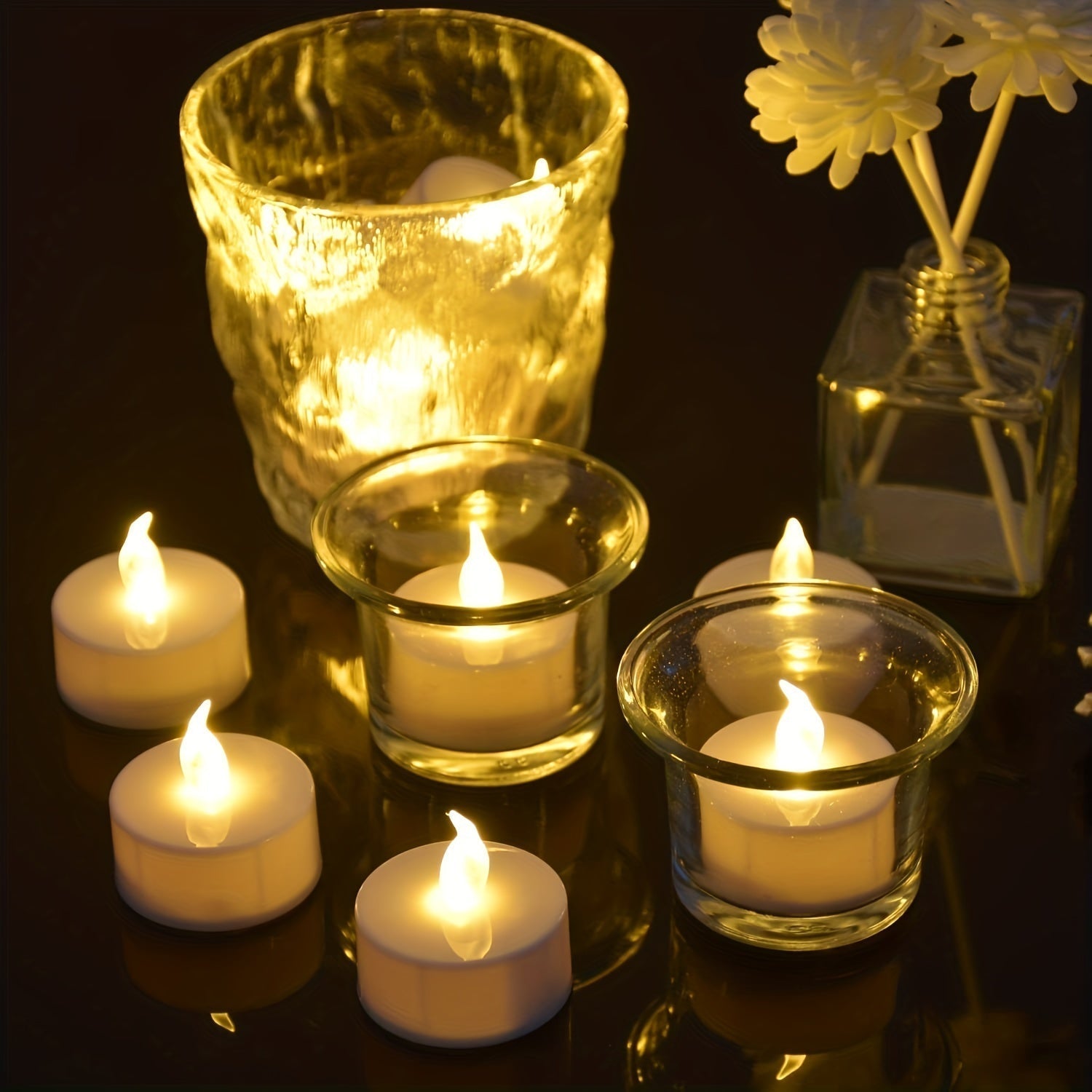 FlameFree LED Tea Lights – Atmospheric Lighting for Every Moment