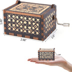 Wooden Hand Crank Music Box