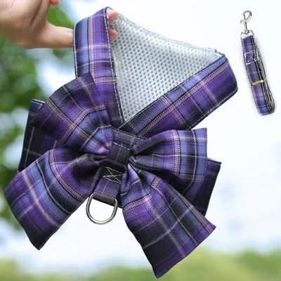 Adjustable Dog Harness with Elegant Bow for Stylish Walks