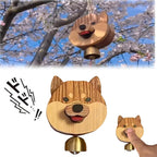 Playful Shiba Dog Face Wooden Doorbell