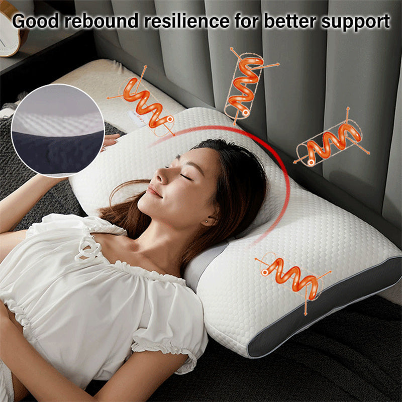 LuxiRest Antibacterial Massage Cushion | Ergonomic Neck Support for Revitalizing Sleep and Relaxation