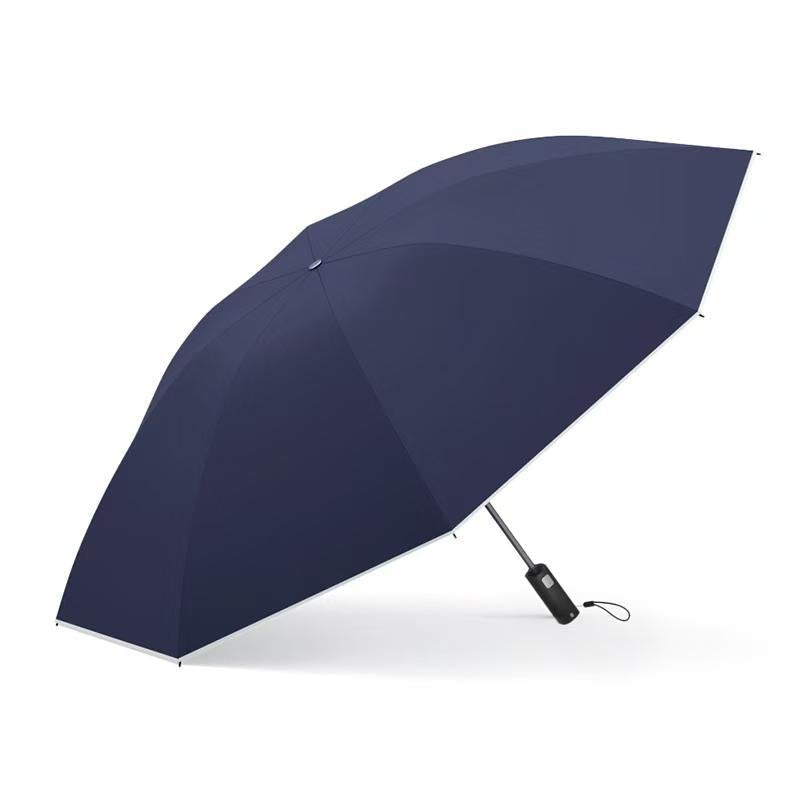 Windproof Folding Umbrella with Ring Buckle Handle