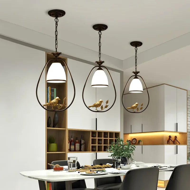 GlassAura | Modern chandelier made of glass & iron