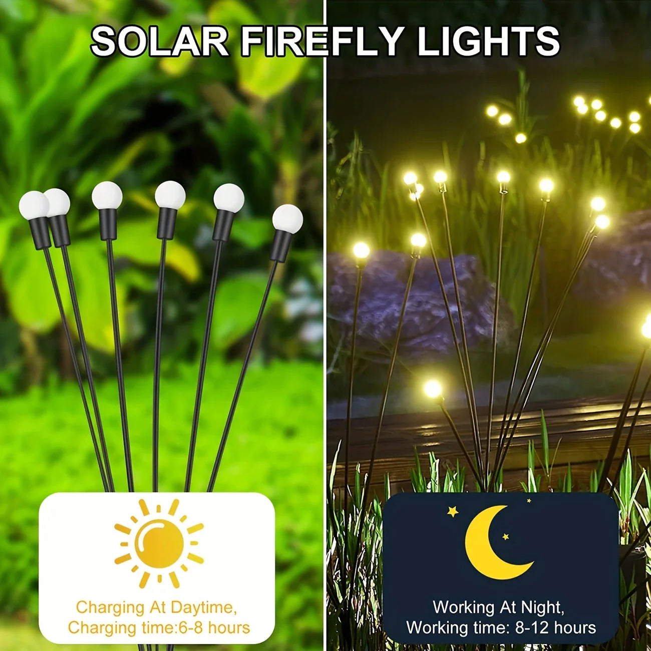 LED Solar Garden Light with Flexible Light Balls – Waterproof Decorative Light for Beds and Paths